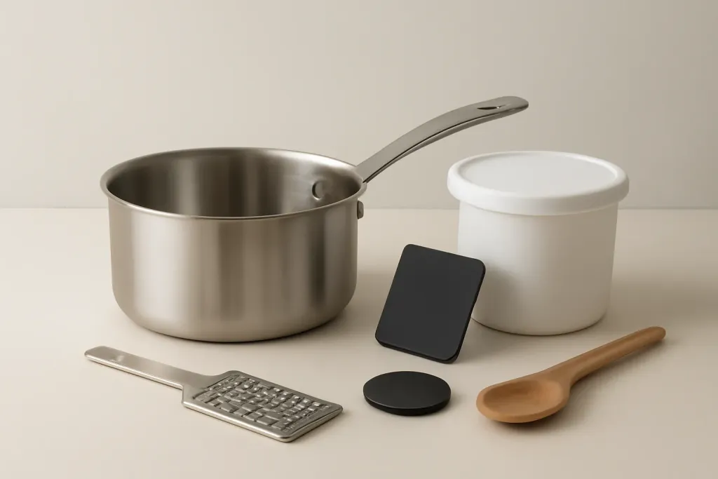 Photo illustrating how to check whether cookware works on induction