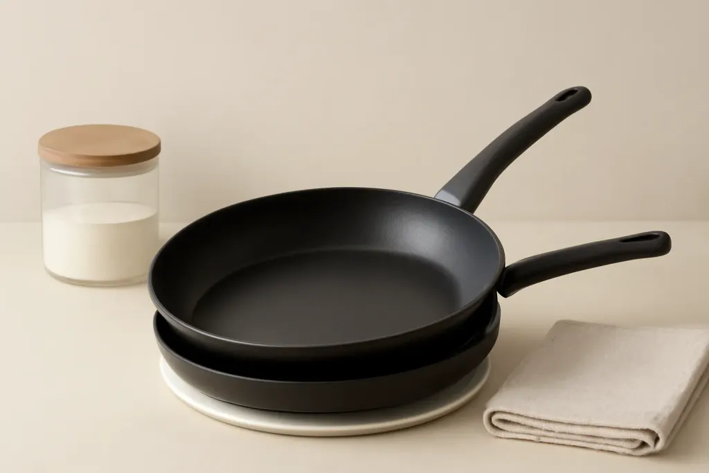 A second photo showing a related step or detail for nonstick pan care guide