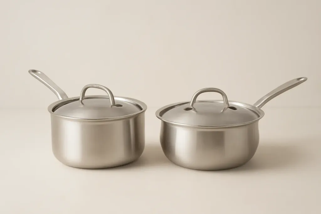Photo illustrating saucepan vs saucier