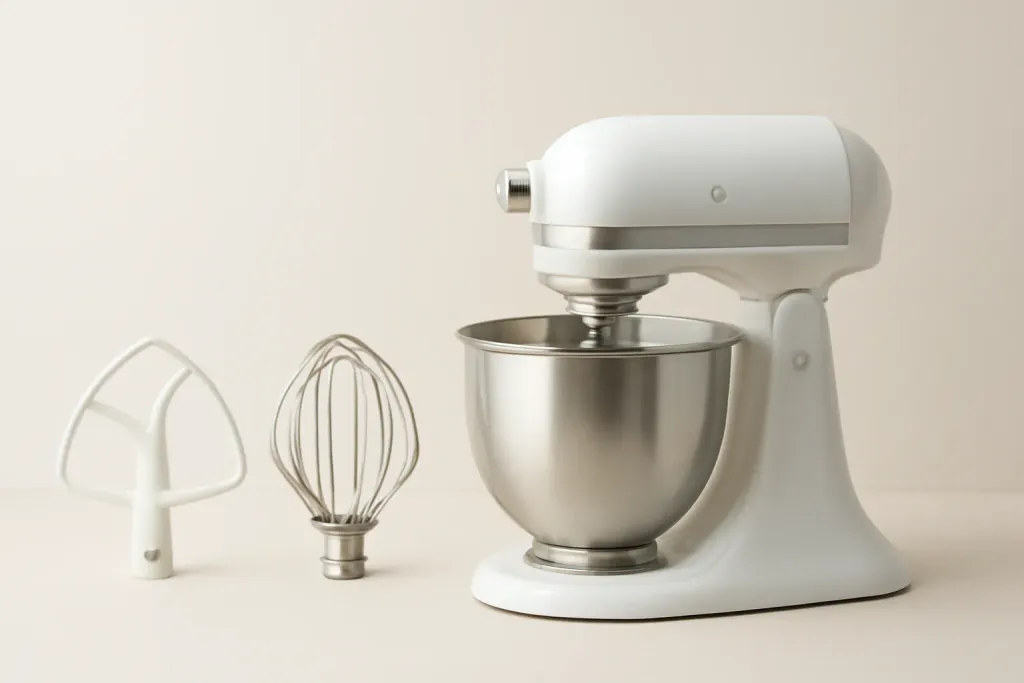 Photo illustrating stand mixer attachments explained