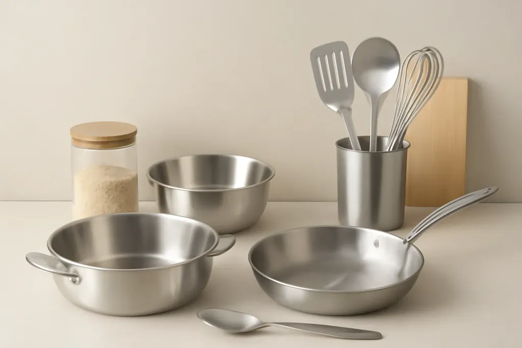 A second photo showing a related step or detail for tri-ply vs 5-ply cookware